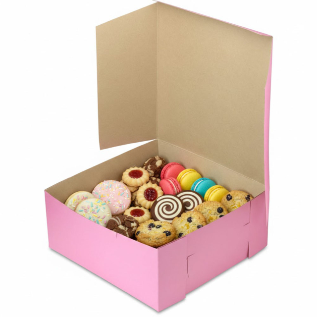 14 x 14 x 6" Pink Bakery Boxes