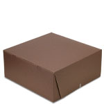 14 x 14 x 6" Chocolate Brown Bakery Boxes