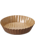 8 oz. FLUTED Round Baking Cup, with XP Grease Barrier Coating on Kraft Paper - 4.5 x 1.13"