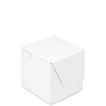 4 x 4 x 4" Matte White Individual Cupcake Bakery Boxes