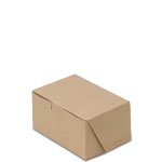 5-1/2 x 4 x 2-7/8" 100% Recycled Brown Kraft Bakery Boxes