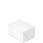 5.5 x 4 x 2.875" White Bakery Boxes