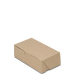 6-1/2 x 3-3/4 x 2-1/8" 100% Recycled Brown Kraft Bakery Boxes
