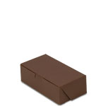 6-1/2 x 3-3/4 x 2-1/8" Chocolate Brown Bakery Boxes