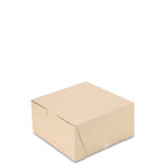 6 x 6 x 3" 100% Recycled Brown Kraft Bakery Boxes