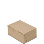 7 x 5 x 3" 100% Recycled Brown Kraft Bakery Boxes