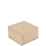 7 x 7 x 4" 100% Recycled Brown Kraft Pastry Bakery Boxes