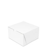 7 x 7 x 4" Matte White Cupcake Bakery Boxes