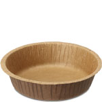 SOLUT! Brown KRAFT 8 oz. Round Baking Cups - 4.63 x 1.19"
