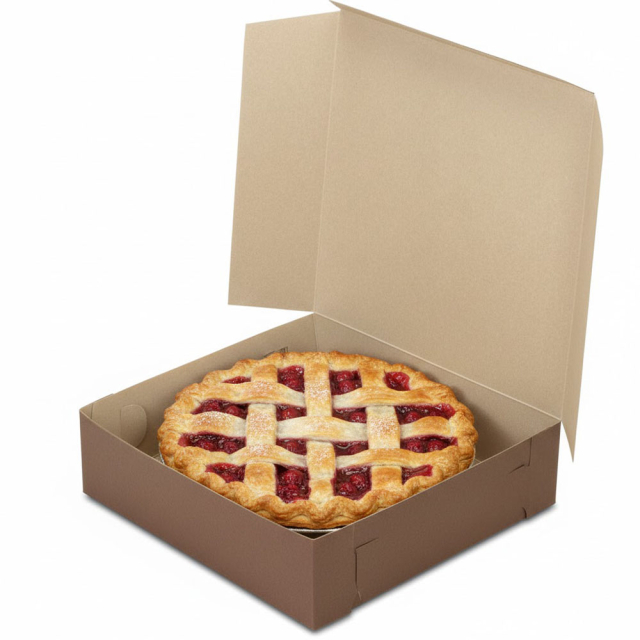 9 x 9 x 2-1/2" Chocolate Brown Pie / Bakery Boxes