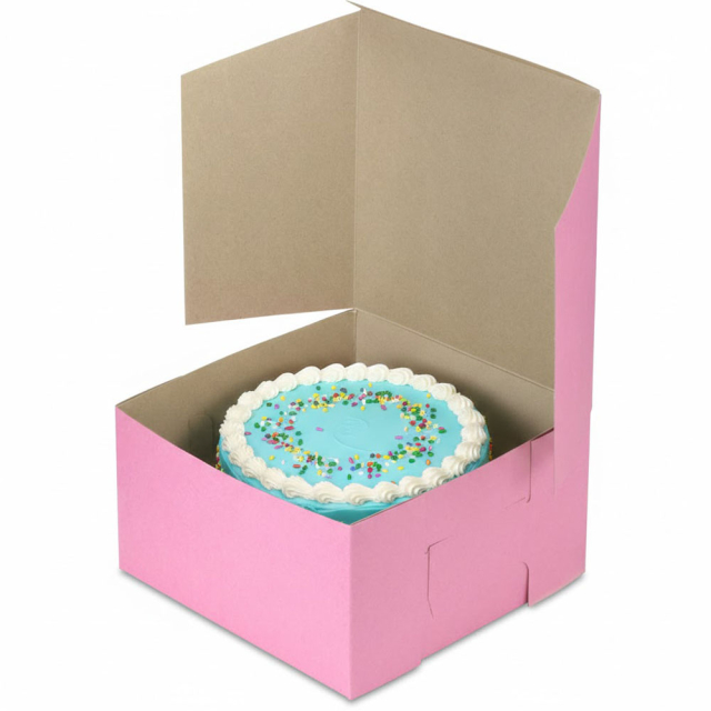 9 x 9 x 5" Pink Cake Bakery Boxes