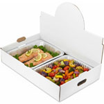 Full Pan Catering Tray Pop Up Display - White