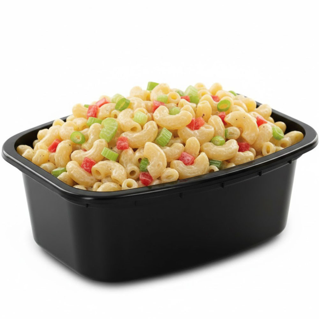 12 Oz. Black Rectangular Plastic Microwavable Takeout Containers
