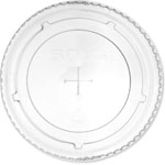 Conex Classic Flat Clear Lids w/ Straw Slot (Fits 12 oz. Squat, 16, 20, 24oz. Cups)