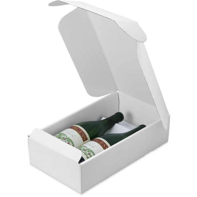 White Linen Two Wine Bottle Box