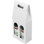 White Linen Two Bottle Wine Carrier Boxes