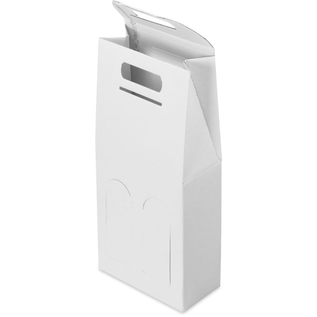 White Linen Two Bottle Wine Carrier Boxes