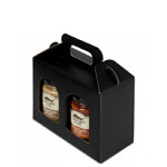 Jar Gift Box - Nero Black Linen Window 2 - Jar Carrier