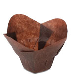 Small Chocolate Lotus Cupcake Liners 1.25 x 1.5 x 2.25 in. (3-4 oz.)
