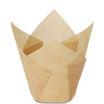 Small Natural Tulip Cupcake Liners 2 x 2 x 3.5 in. (3-4 oz.)