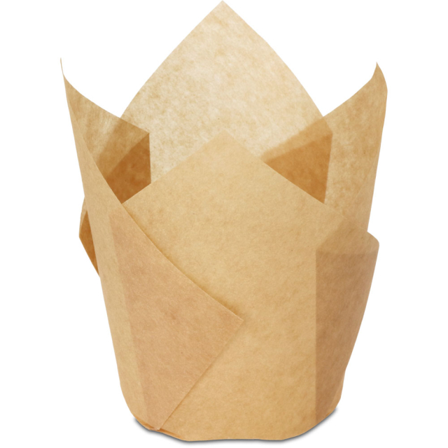 Large Natural Tulip Cupcake Liners 2.25 x 2.75 x 4 in.