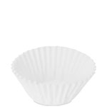 Mini Cupcake 3/4 oz. White Fluted Paper Baking Cups