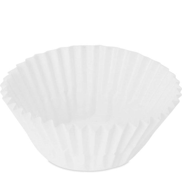 Mini Cupcake 3/4 oz. White Fluted Paper Baking Cups