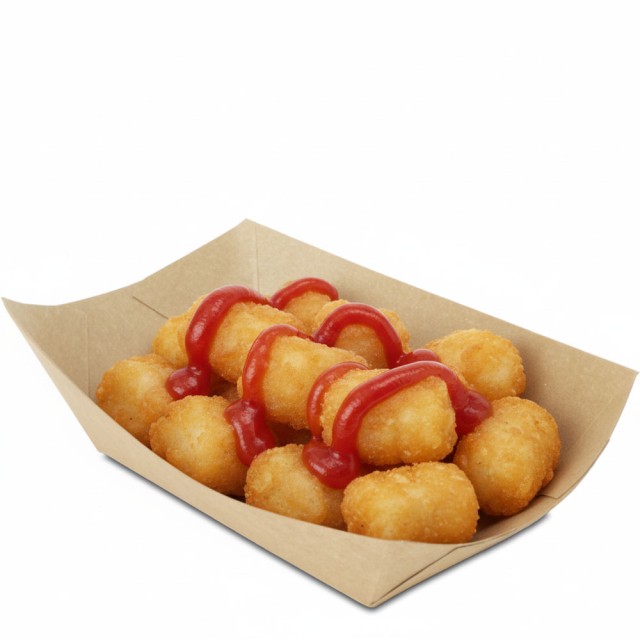 7 oz.  Brown Kraft Paper Food Trays