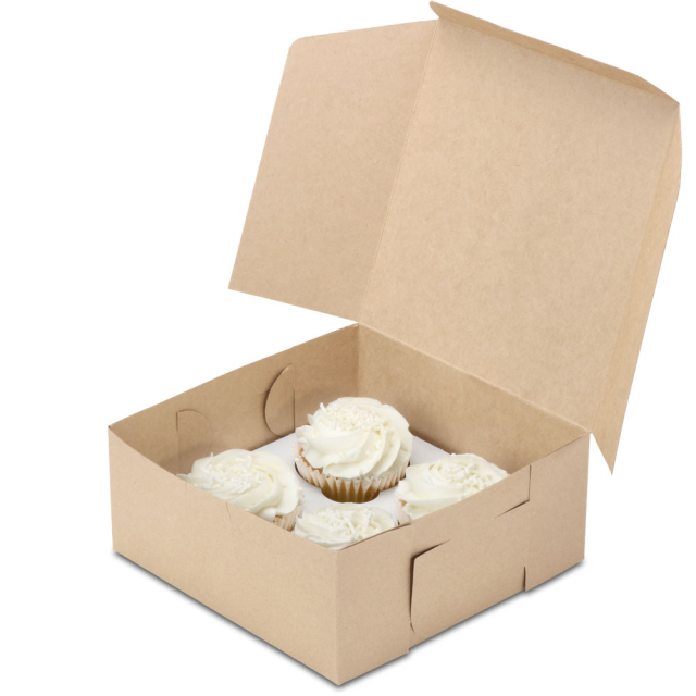 7 x 7 x 3 in. SCT Brown Kraft Bakery Box