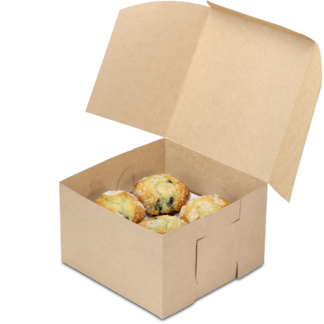 8 x 8 x 5 in. SCT Brown Kraft Bakery Box