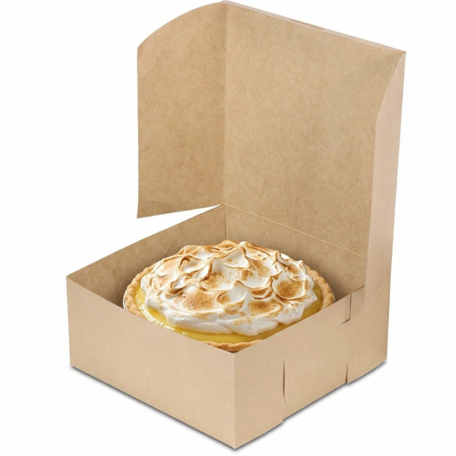 9 x 9 x 4 in. SCT Brown Kraft Bakery Box