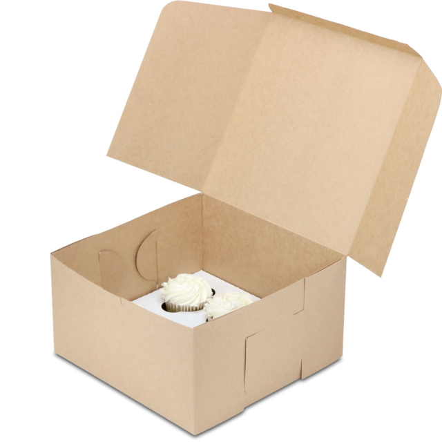 10 x 10 x 5.5 in. SCT Brown Kraft Bakery Box