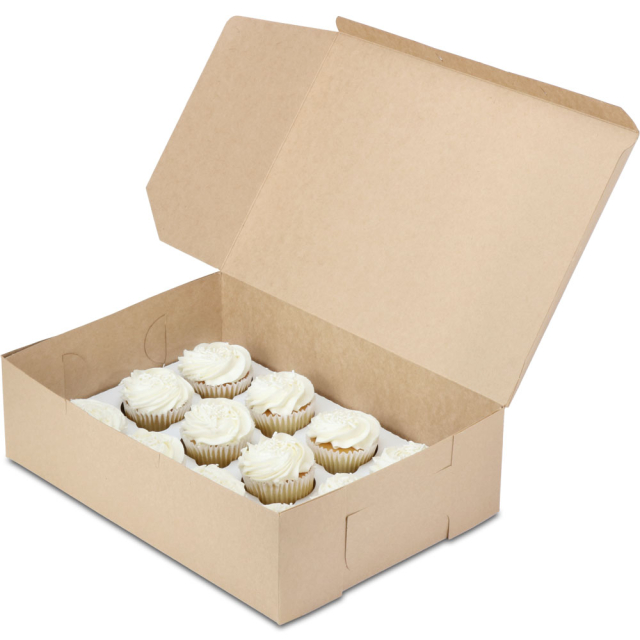 14 x 10 x 4 in. SCT Brown Kraft Bakery Box
