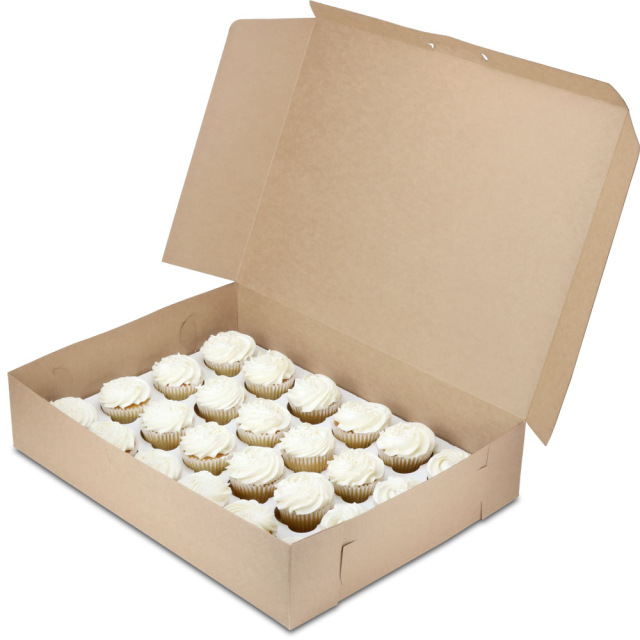 19 x 14 x 4 in. SCT Brown Kraft Bakery Box Half Sheet
