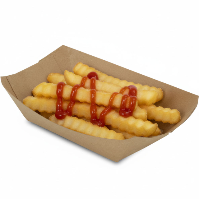 1/2 lb. Brown Kraft Paper Food Trays