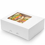Tamper Evident Take Out Boxes with Window - 9-1/4 x 7-3/8 x 3-1/8 in.