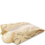 Paper Bread Bag with PLA Window - Wheat Print Kraft - 8.5 x 4.5 x 14 in.
