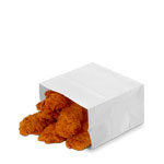 Grease Resistant French Fry Snack Bags - White - 4.25 x 2.5 x 4 in.