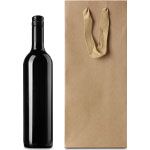 Natural Kraft Euro-tote Wine Bags / Gift Bags with Twill Handles