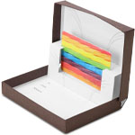Chocolate Ice Gift Card Boxes with White Interior