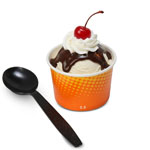 Orange Fiesta Paper Ice Cream Cups - 3.5 oz