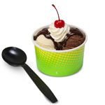 Green Fiesta Paper Ice Cream Cups - 5 oz.
