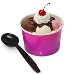 Pink Fiesta Paper Ice Cream Cups - 8 oz.