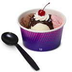 Purple Fiesta Paper Ice Cream Cups - 12 oz.