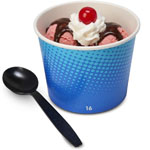 Blue Fiesta Paper Ice Cream Cups - 16 oz.