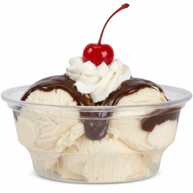 Clear Plastic Sundae Cup - 6 oz.