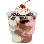 Clear Plastic Sundae Cup - 12 oz.