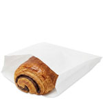 Large White Grease Resistant Paper Sandwich Bags - 6.5 x 1.5 x 8 in.