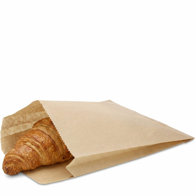 6.5 x 1 x 8 in. Jumbo Grease Resistant Kraft Sandwich Bags