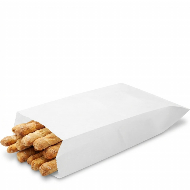 5 x 3 x 12 in. Grease Resistant White Bread Bags